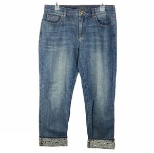 Michael Kors Sexy Boyfriend Jeans 6 Studded Cuff Crop